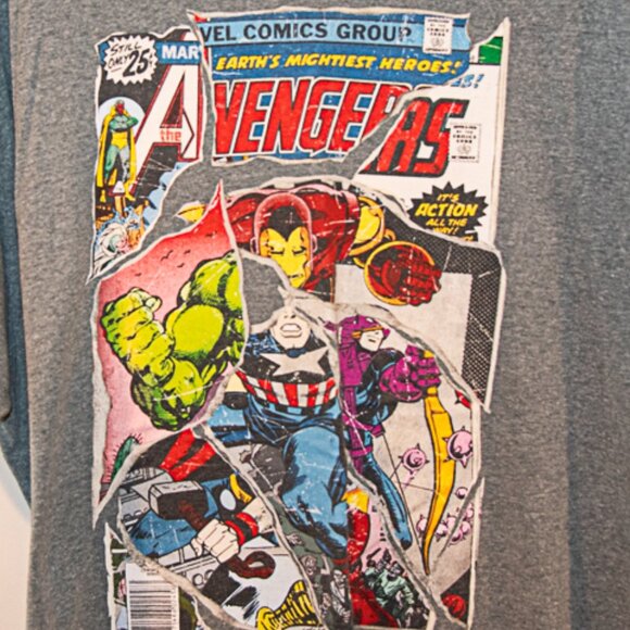 Marvel Comics Mens Grey 2XL Avengers T-Shirt - Picture 1 of 2